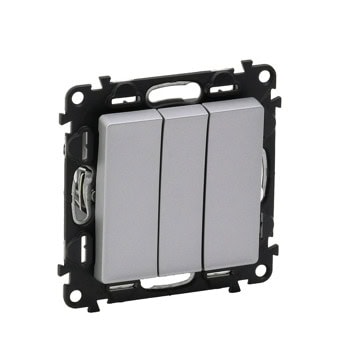 Троен ключ Legrand Valena Life, сив | JAR Computers Legrand 752303