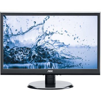 Монитор 19.5" (49.53 cm) AOC e2050Swda, HD+ LED, 5ms, 20 000 000:1 250cd/m2, DVI, колонки, черен | JAR Computers 19.5 AOC e2050Swda DVI