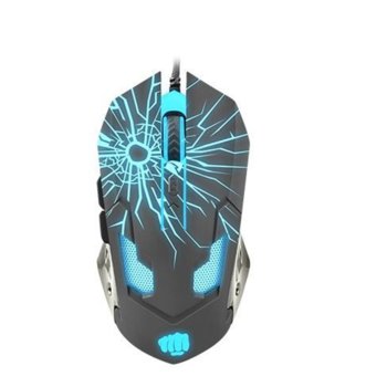 Мишка Fury Gladiator, оптична (3200 dpi), USB, сива, гейминг, подсветка, 6 бутона image