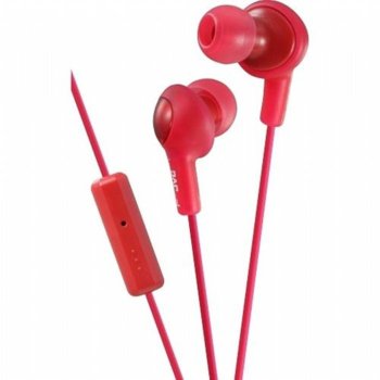 JVC HAFR6 Gumy Plus High Quality Headphones red
