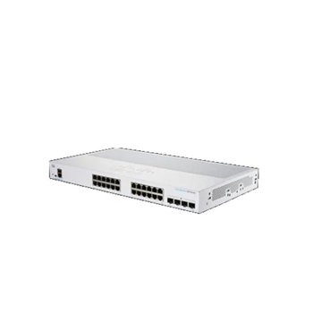 Суич Cisco CBS250-24PP-4G-EU, 24 порта, 24x 10/100/1000 Mbps (PoE+), 4x SFP | JAR Computers Cisco CBS250-24PP-4G-EU
