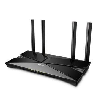 Безжичен рутер TP-Link Archer AX53 AX3000, 3000Mbps, 2.4GHz (574Mbps)/5GHz (2402Mbps), Wi-Fi AX, 4x 10/100/1000Mbps LAN, 1x 10/100/1000Mbps WAN, 4 външни антени | JAR Computers TP-Link Archer AX53 AX3000