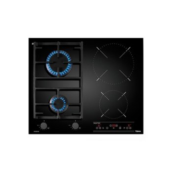 Плот за вграждане Teka IG 620 2G, комбиниран (2x газови/2x индукционни), стъклокерамика, 4 нагревателни зони, комбинирано управление, функция "Свръхмощност", черен | JAR Computers TEKA IG 620 2G