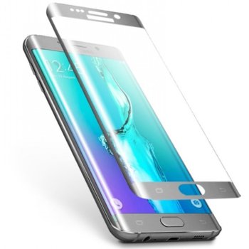 3D Протектор от закалено стъкло /Tempered Glass/ за Samsung Galaxy S6 Edge Plus, извити ръбове, сиво | JAR Computers Протектор от закалено стъкло Samsung S6 Edge Plus
