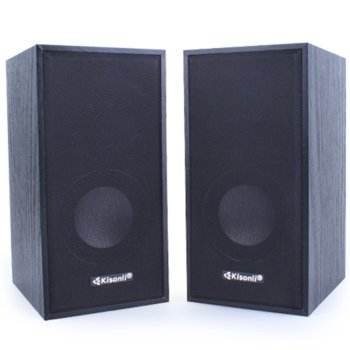 Тонколони Kisonli Т004, 2.0, 6W (2 x 3W) USB, 3.5mm jack, черни | JAR Computers Kisonli PC тонколонки Model T004 150820186548658