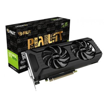 Видео карта nVidia GeForce GTX 1070 Ti, 8GB, Palit GTX 1070 Ti Dual, PCI-E 3.0, GDDR5, 256 bit, 3x DisplayPort, 1x HDMI, 1x DVI | JAR Computers Palit GeForce GTX 1070 Ti Dual 3Y