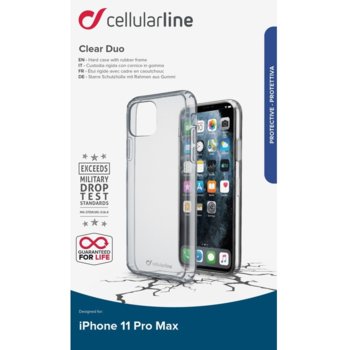 Cellular Line ClearDuo за iPhone 11 Pro Max