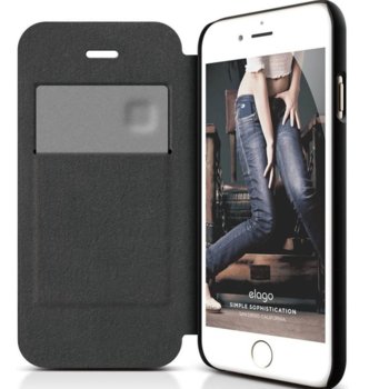 Elago S6 Leather Flip Apple