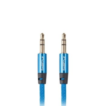 Кабел Lanberg CA-MJMJ-10CU-0030-BL, от Jack 3.5mm(м) към Jack 3.5mm(м), 3m, син | JAR Computers Lanberg CA-MJMJ-10CU-0030-BL