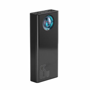 Външна батерия/power bank/ Baseus Amblight (PPLG000101), 30 000 mAh, 1x USB-C/1x USB Micro/1x Lightning към 4x USB-A/1x USB-C, черна, LED дисплей | JAR Computers Baseus Amblight PPLG000101 Black