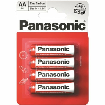 Батерии цинкови, Panasonic R6RZ/4BP, AA, 1.5V, 4бр. image