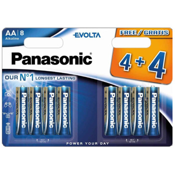 Батерии алкални Panasonic LR6EGE/8BW, AA, 1.5V, 8бр. | JAR Computers Батерии алкални Panasonic LR6EGE/8BW