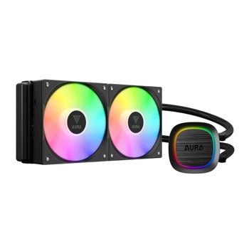 Водно охлаждане за процесор Gamdias AURA GL240 v2, съвместимост със сокети Intel LGA 2066/2011-3/2011/1700/1200/115X & AMD AM5/AM4/AM3+/AM3/FM2+/FM2 | JAR Computers Водно охлаждане за процесор Gamdias AURA GL240 v2