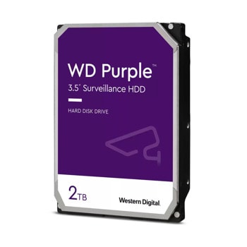 Твърд диск 2TB WD Purple Surveillance WD23PURZ, SATA 6Gb/s, 5400rpm, 64MB, 3.5"(8.89 cm) | JAR Computers WD WD23PURZ
