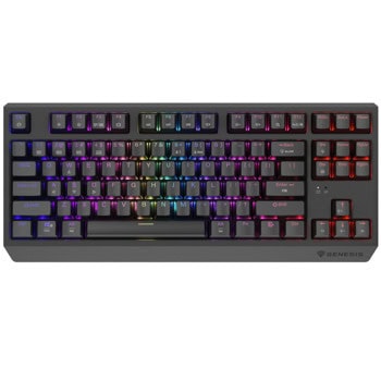 Клавиатура Genesis Thor 230 TKL Wireless (NKG-2106), безжична, механична, Outemu Red суич, гейминг, RGB подсветка, черна, Bluetooth, USB | JAR Computers Genesis Thor 230 TKL Wireless Black Outemu Red