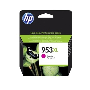 Касета ЗА HP Officejet Pro 8210/8710/8715/8720/8725/8730/8740 - Magenta - P№ F6U17AE - HP 953XL - Оригинална, заб.: 1600 брой копия | JAR Computers HP 953XL High Yield Magenta Original Ink F6U17AE