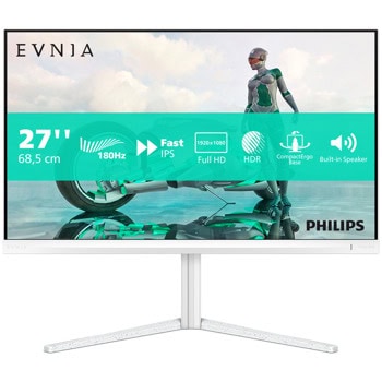 Монитор Philips Evnia 27M2N3201A/00, 27" (68.58cm) IPS панел, 180Hz, Full HD, 1ms, Mega Infinity DCR, 300cd/m2, DisplayPort, HDMI | JAR Computers Philips Evnia 27M2N3201A/00