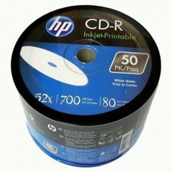 CD-R HP 700MB PRINTABLE ОПАКОВКА 50 БР