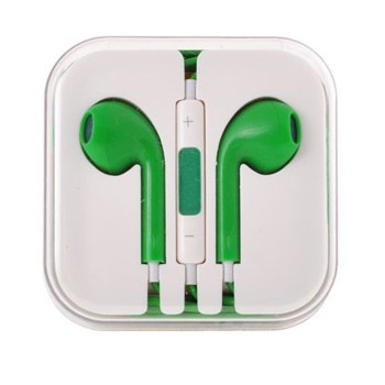 Earpods with remote and mic green