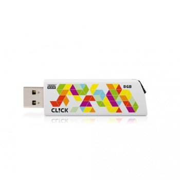 Памет 8GB USB Flash, Goodram Click, бяла | JAR Computers 8GB Goodram Click White