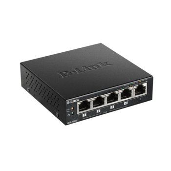 Суич D-Link DGS-1005P, 2000 Mbps, 5x 10/100/1000BASE-T, 4x PoE порта | JAR Computers D-Link DGS-1005P