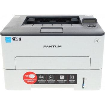 Лазерен принтер Pantum P3010DW, монохромен, 1200 x 1200 dpi, 32 стр/мин, WiFi, LAN, USB, A4, двустранен печат image