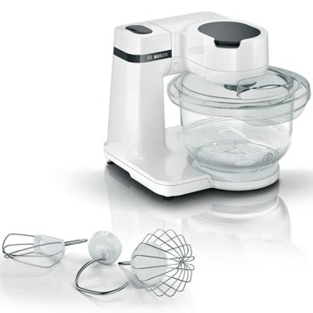 Кухненски робот Bosch MUM Serie MUMS2TW00, 700W, 4 скорости, 3.8 л. капацитет, 3D planetary mixing, бял | JAR Computers Bosch MUMS2TW00