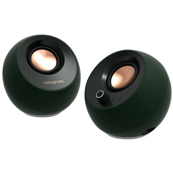 Тонколони Creative Pebble Pro, 2.0, 10W RMS (5W + 5W), USB-C, Bluetooth, Jack 3.5mm, черни, RGB подсветка | JAR Computers Creative Pebble Pro Black 2.0 RGB