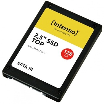 Памет SSD 128GB, Intenso TOP 3812430, SATA III 6Gb/s, 2.5" (6.35cm), скорост на четене 520 MB/s, сокрост на запис 500 MB/s | JAR Computers Intenso 3812430