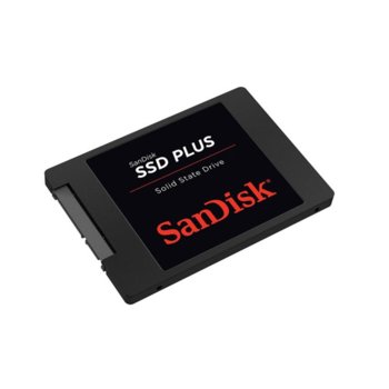 Памет SSD 120GB SanDisk PLUS, SATA 6Gb/s, 2.5"(6.35 cm), скорост на четене 530MB/s, скорост на запис 310MB/s image