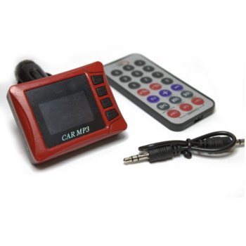 FM трансмитер DeTech, дистанционно, 12-24 V, чете MP3 и WMA файлове, поддържа SD карти и USB | JAR Computers DeTech FM трансмитер