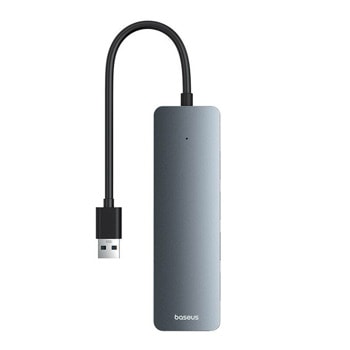 USB хъб Baseus 4 in 1 UltraJoy Lite Gray, 4 порта, от USB Type-A към 4x USB 3.0 Type-A | JAR Computers Baseus 4 in 1 UltraJoy Lite Grey B0005280B811-00