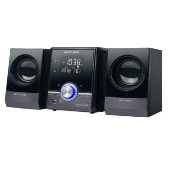 Аудио система Muse M-38 BT, 2.0, 20W, LCD дисплей, еквалайзер, CD, CD-R/RW, MP3, USB, AUX, Bluetooth, черна | JAR Computers Muse M-38 BT MSE00098