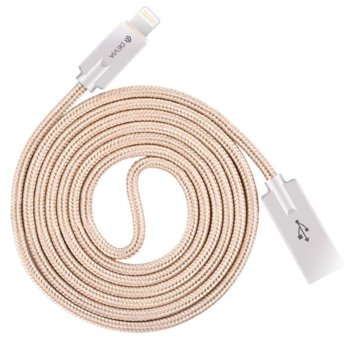Кабел Devia Vipper, USB A(м) към Lighting(м), 1.2m, златист | JAR Computers Devia USB A(м) към Lighting(м) Vipper 1.2m