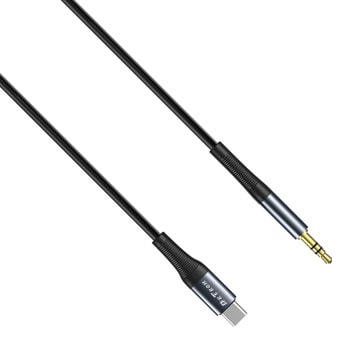 Аудио кабел DeTech DE-42CA, Type-C към Jack 3.5mm M, 1.0м, Черен | JAR Computers аудио кабел detech de 42ca type c 40258