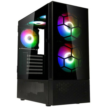 Кутия Kolink Observatory MX Glass ARGB, ATX/Micro-ATX/Mini-ITX, 2x USB 3.0, с прозорец, 5x ARGB вентилатора, черна, без захранване | JAR Computers Kolink Observatory MX Glass ARGB BLK GEKL-137