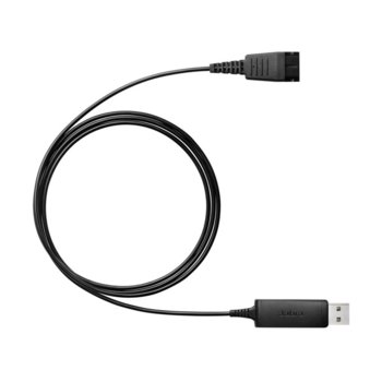 Адаптер Jabra LINK 230, от USB към QD, черен | JAR Computers Jabra LINK 230 USB Адаптер