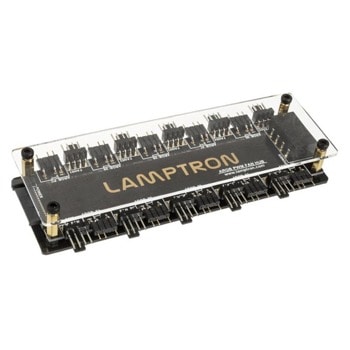 Контролер за вентилатори Lamptron SP901 A-RGB, 10x 4-pin конектори, 10x 3-Pin RGB конектори, черен | JAR Computers Lamptron SP901 A-RGB