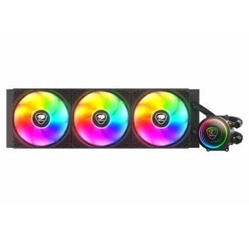 Водно охлаждане за процесор Cougar Poseidon Elite ARGB 360, съвместимост със сокети Intel LGA1851/1700/115x/1200/1366 & AMD AM5/AM4//АМ3/FM2/FM1 | JAR Computers Cougar Gaming Poseidon Elite ARGB 360