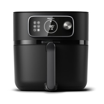 Фритюрник с горещ въздух Philips HD9876/90, 8.3 л. вместимост, таймер, незалепващо покритие, Rapid CombiAir технология, 2200W | JAR Computers Philips HD9876/90