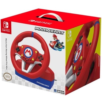 Волан с педали HORI Mario Kart Racing Wheel Pro Mini, за Nintendo Switch, червен | JAR Computers HORI Mario Kart Racing Wheel Pro Mini Switch