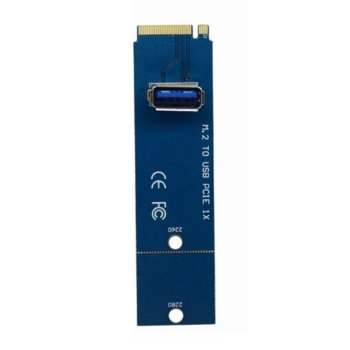 Контролер/екстендер, от M.2(м) към USB 3.0(ж), за mining image