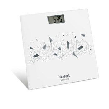 Електронен кантар Tefal PP1153V0 Classic Mosaic Silver, капацитет 160 кг, автоматично включване, бял | JAR Computers Tefal PP1153V0 CLASSIC MOSAIC SILVER
