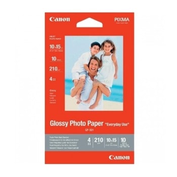 Хартия Canon GP-501 10x15 cm, Glossy, 10 страници | JAR Computers хартия Canon GP-501 10x15 cm