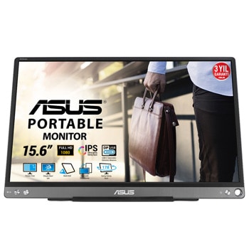 Монитор Asus ZenScreen MB16ACЕ, преносим, 15.6" (39.62 cm) IPS панел, Full HD, 5ms, 250cd/m2, USB Type-C | JAR Computers Asus ZenScreen MB16ACЕ