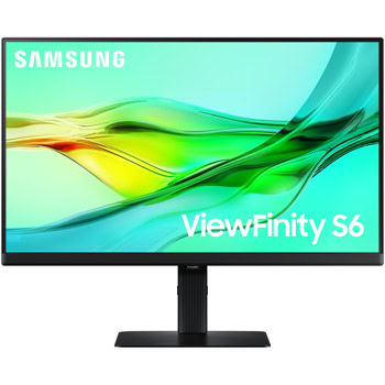 Монитор Samsung ViewFinity S6 LS-24D600UAU (2024), 24" (60.96cm) IPS панел, 100Hz, QHD, 5ms, 1000:1, HDR10, 350cd/m2, DisplayPort, HDMI, USB Hub, USB Type-C, LAN | JAR Computers Samsung ViewFinity S6 S60UD LS24D600UAUXEN