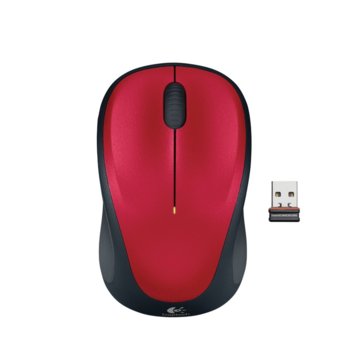 Мишка Logitech M235, безжична, USB, червена | JAR Computers Logitech Wireless Mouse M235 Red