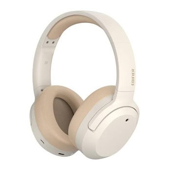 Слушалки Edifier W820NB Plus Cream, безжични, Bluetooth, микрофон, 40mm говорители, до 49 часа време на работа, шумопотискащи, бежови | JAR Computers Слушалки Edifier W820NB Plus Cream