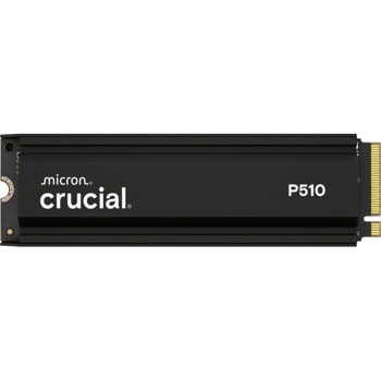 Памет SSD 2TB, Crucial P510 with heatsink (CT2000P510SSD5), NVMe, M.2 (2280), скорост на четене 10000MB/s, скорост на запис 8700MB/s | JAR Computers Crucial P510 2TB with heatsink CT2000P510SSD5