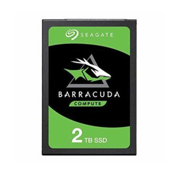 Памет SSD 2TB Seagate BarraCuda, SATA 6Gb/s, 2.5"(6.35 cm), скорост на четене 560 MB/s, скорост на запис 540 MB/s Bulk | JAR Computers Seagate BarraCuda 2TB 2.5in SATA Bulk